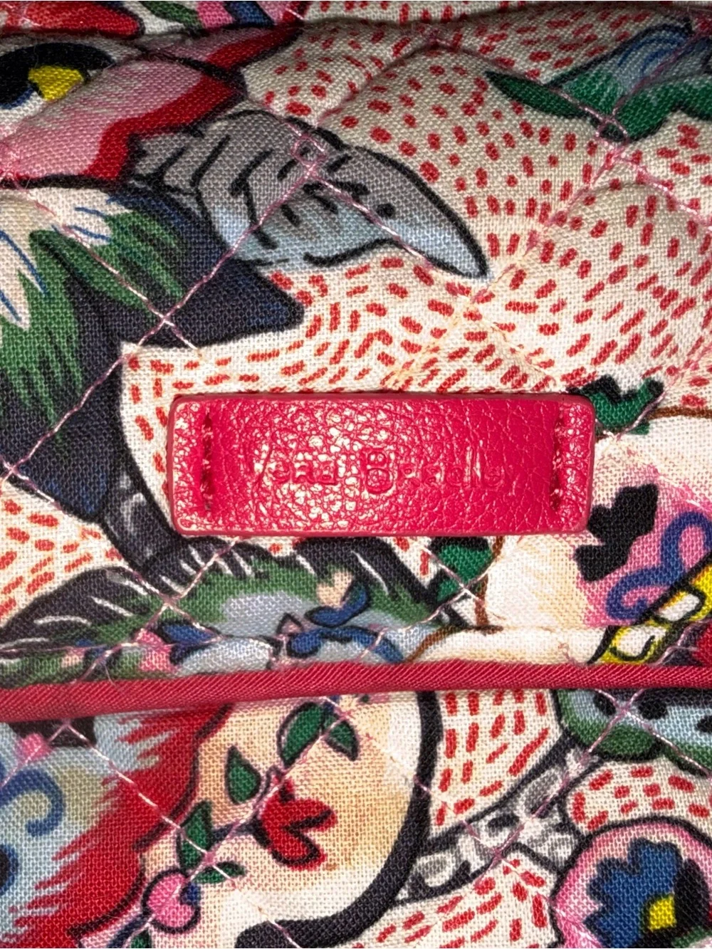 Vera Bradley Pink & Red Floral Crossbody Bag Quilted Lightweight - Picture 2 of 7